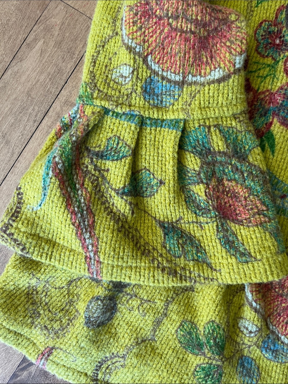 Yellow Floral Jacket with Ruffle Detail - Picture 5 of 10
